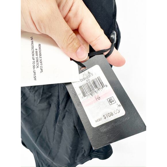 DKNY Black Peek-A-Boo Twist One Piece Swimsuit Size 10 NWT - Picture 5 of 5